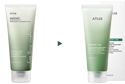 ANUA - Heartleaf Quercetinol Pore Deep Cleansing Foam - mousse nettoyante.