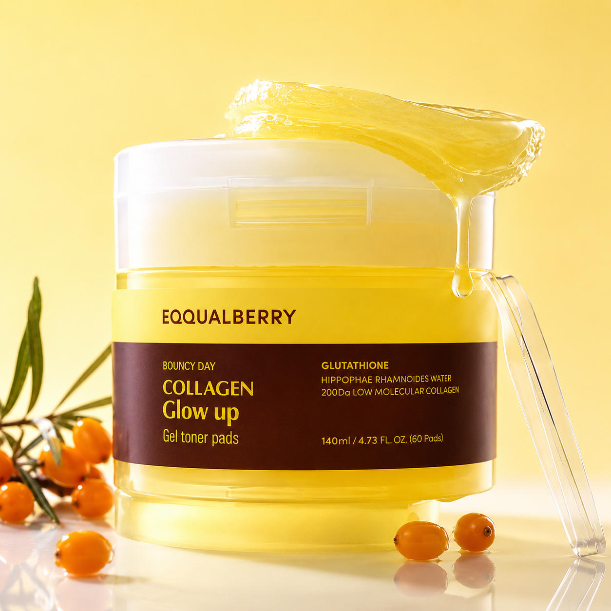 EQQUALBERRY Collagen Glow Up Gel Pads – Disques Tonifiants