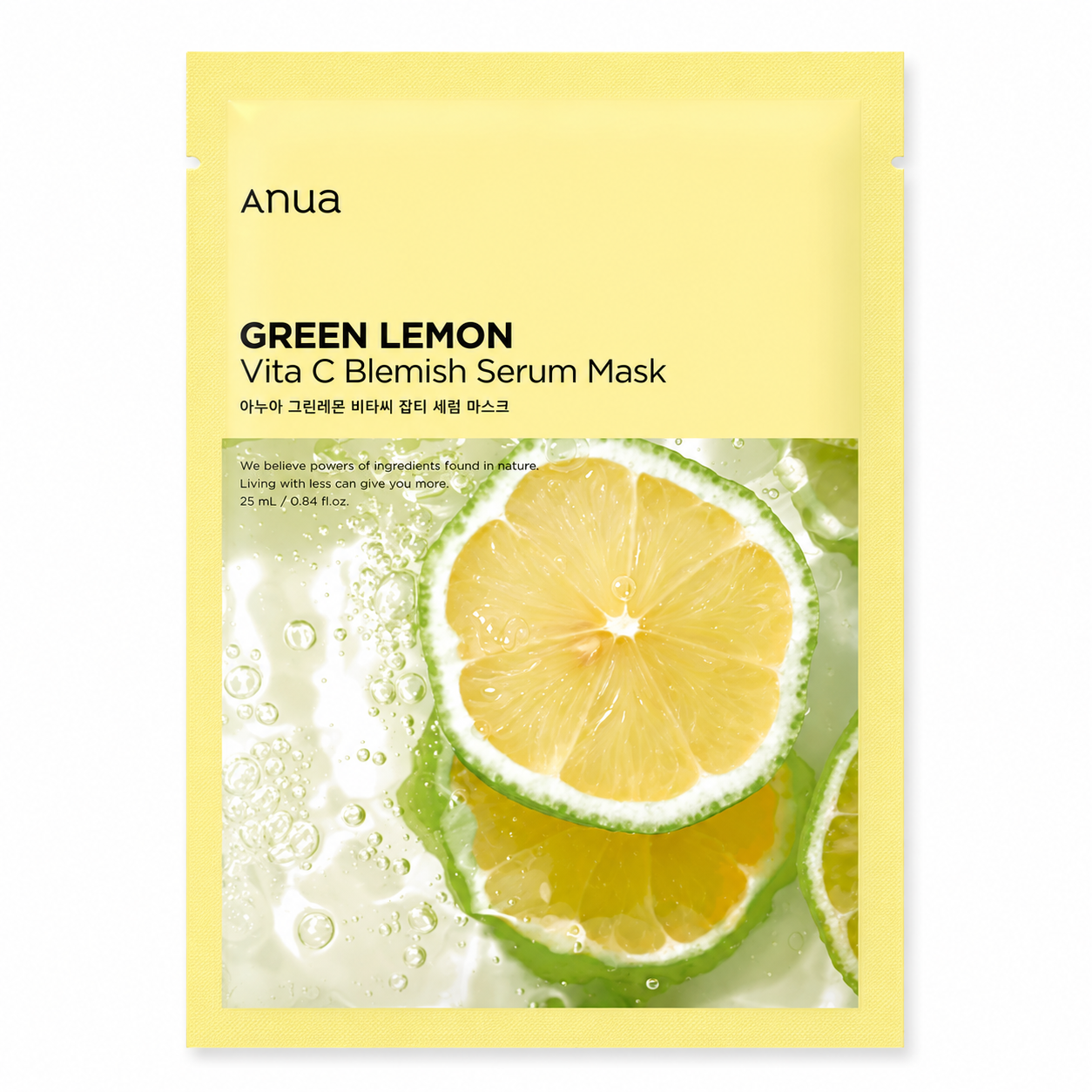 ANUA Green Lemon Vita C Blemish Serum Mask – Masque Éclat Anti-Taches