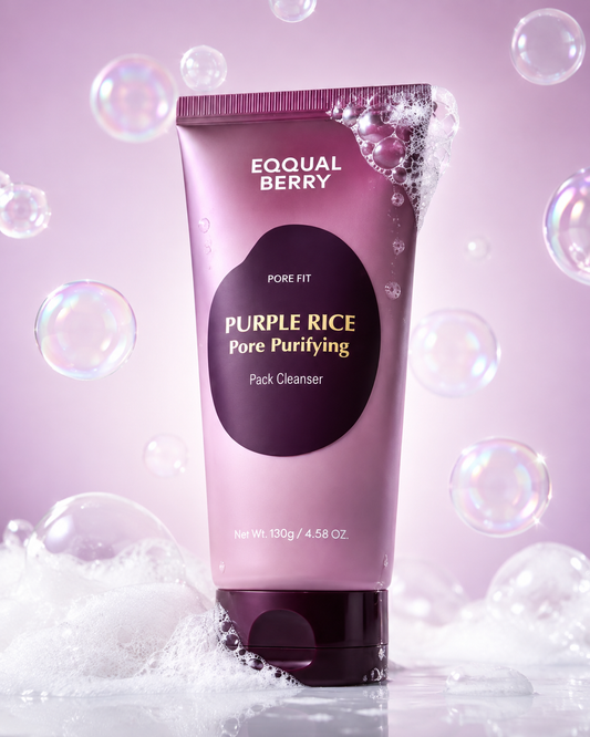 EQQUALBERRY Purple Rice Pore Purifying Pack Cleanser – Nettoyant & Masque Purifiant