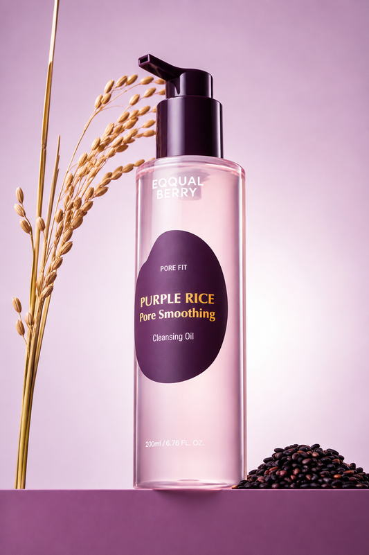 EQQUALBERRY Purple Rice Pore Smoothing Cleansing Oil – Huile Démaquillante Purifiante