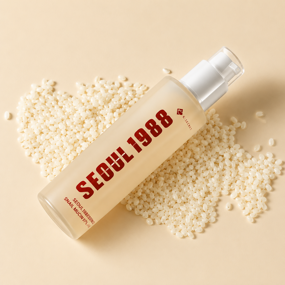 K-SECRET SEOUL 1988 Essence : Snail Mucin 97% + Rice – Essence Réparatrice