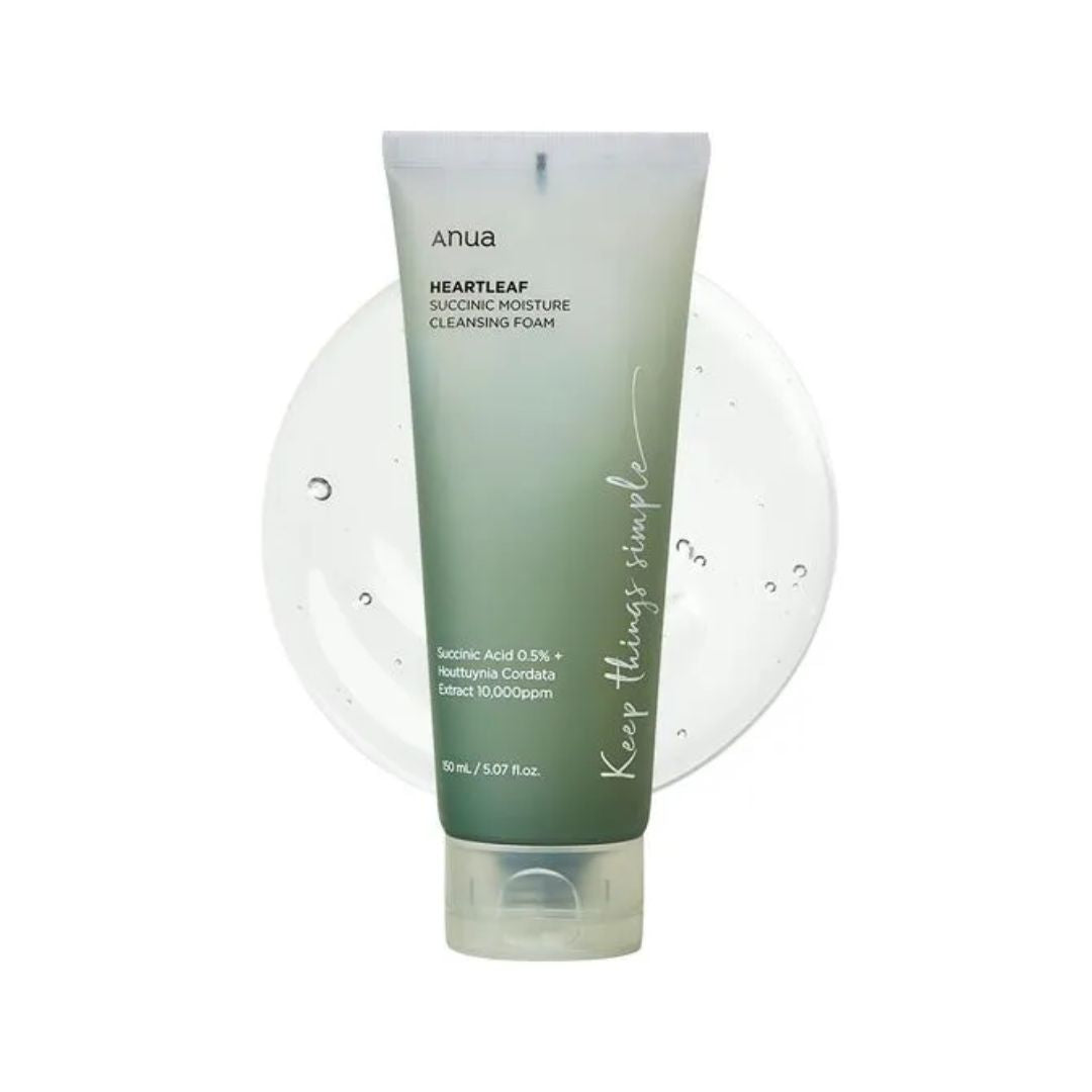 ANUA - Heartleaf Succinic Moisture Cleansing Foam.