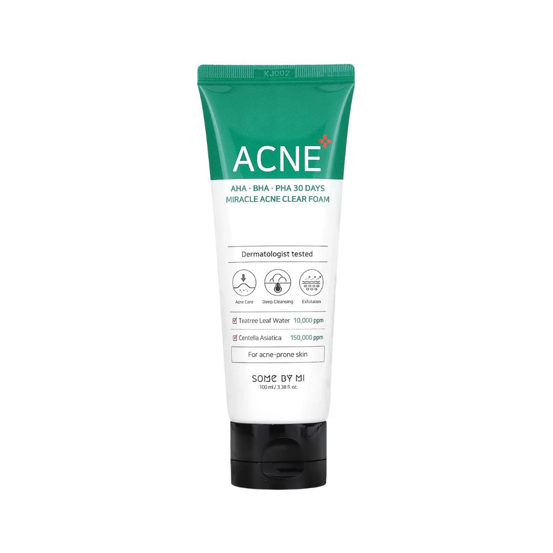 SOME BY MI - AHA,BHA,PHA 30 Days Miracle Acne Clear Foam - Mousse nettoyante anti-acné