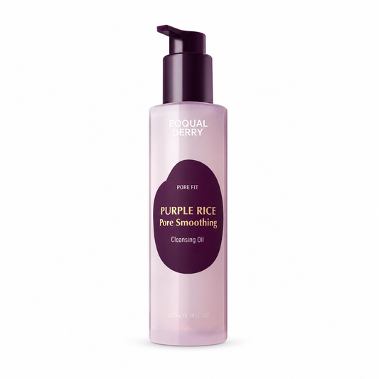 EQQUALBERRY Purple Rice Pore Smoothing Cleansing Oil – Huile Démaquillante Purifiante