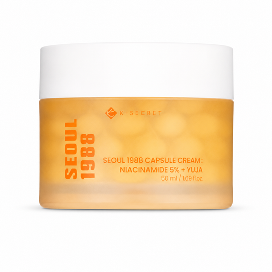K-SECRET SEOUL 1988 Capsule Cream Niacinamide 5% + Yuja – Crème Éclat Anti-Taches