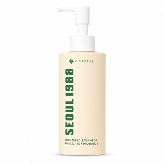 K-SECRET Seoul 1988 Cleansing Oil: Pine Cica 1% + Probiotics – Huile Démaquillante
