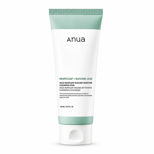 ANUA Heartleaf Succinic Moisture Cleansing Foam – Nettoyant Purifiant & Hydratant